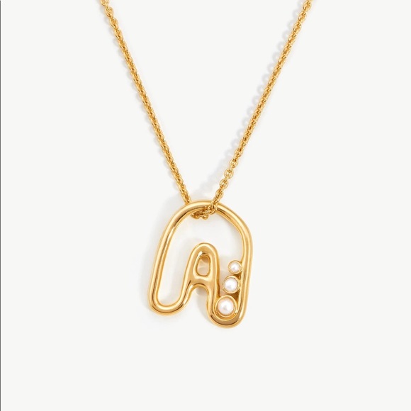 Jewelry - Missoma Chubby Pearl Initial Pendant Necklace